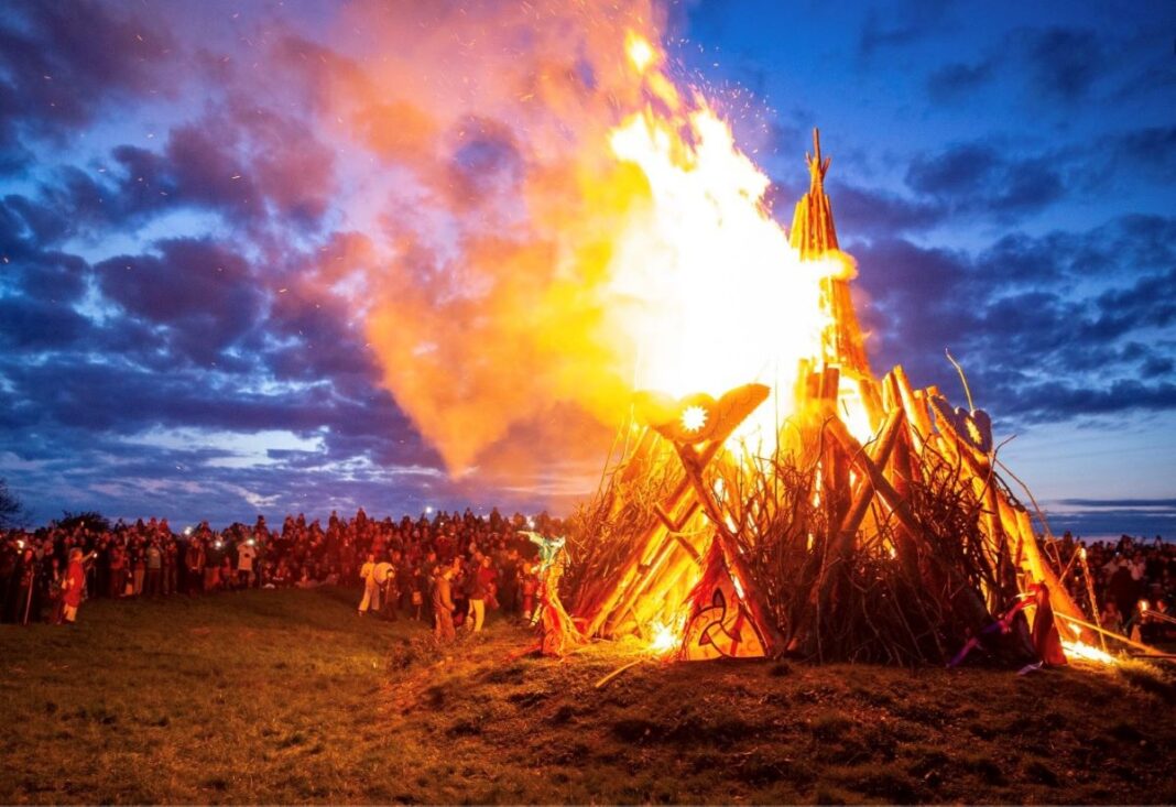 Halloween Bonfire the Hill of Uisneach Co Westmeath